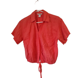 Athleta Linen top‎ orange size XS